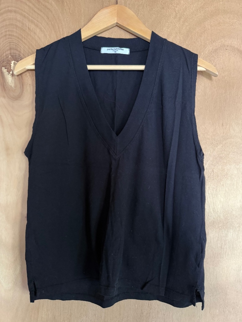 Perfect White Tee Margot Tank, Black, Size XS